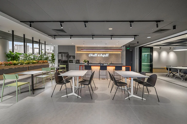 Thiet ke thi cong pantry van phong Flodesk