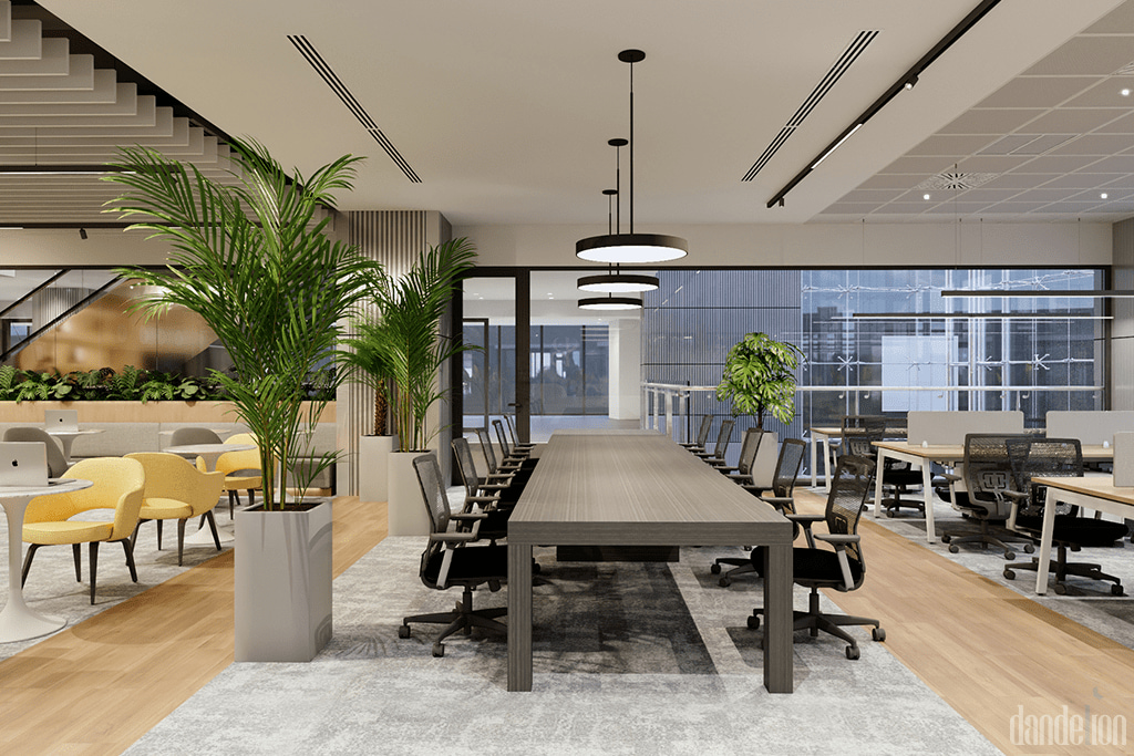 thiết kế nội thất văn phòng BIS – không gian mở, hiện đại