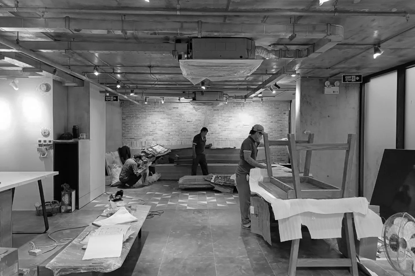 On-site construction progress of mgm office